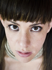 Pigtailed villein hottie Devilynne acquires throat screwed by her lezdom Rain DeGrey