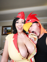 Brunette Hair mother I'd like to fuck in hot underware Alia Janine flaunts her biggest mambos in a closeup