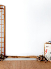 Tatted solo cutie with dyed hair and a pierced snatch is fastened up with rope