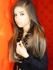 Sinless youthful cutie Nika lazily takes off her clothing to pose in birthday costume