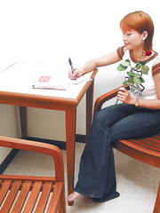 Messy oriental honey stripping and masturbating her wet crack with a marital-device