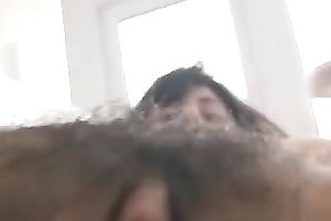 My nasty Married slut can't live without to fuck her hairy wet crack with her sextoy