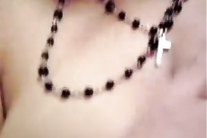 My horny Japanese girlfriend just can't live without masturbating