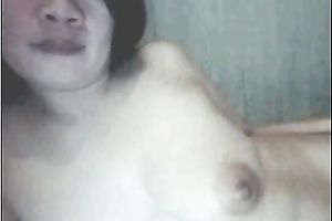 My fresh web camera chat ally shows her Asian muff and plays with it