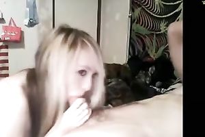 A cute slender golden-haired housewife who can't live without blowing my shlong