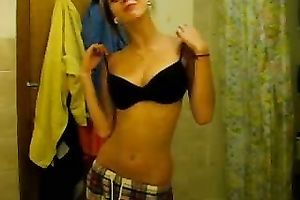 I asked my breasty blonde to show her pleasant love melons on livecam