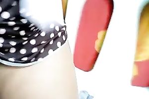 Demonstrating my rock hard fur pie and large naturals for the web camera