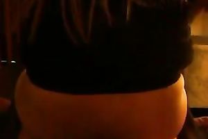 Riding a large hard jock like a boss in front of a camera