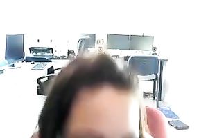 Good looking Hungarian babe gets nasty in the office