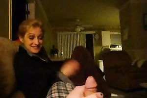 Gina the weird neighbour of mine rubs and sucks my boner