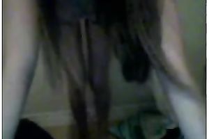 Petite pale skin brunette hair college slutwife flashes her large tits