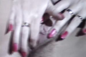 Blond head chick fingers her constricted kitty passionately