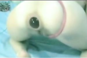 Breath-taking homemade solo with my dirty slut wife toying her backdoor