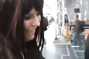 My large boobed GF in knee socks wishes my jock in her cunt