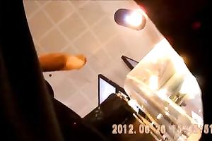 Blonde babe's hawt booty and cum-hole got bare in cafe