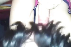 Black-haired co-worker sucks my prick devotedly in POV movie