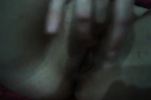 I disrobe stripped and begin playing with my deliciously taut slit