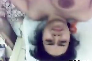 Full bodied Indian hoe with natural large billibongs is pounded unfathomable in her cum-hole