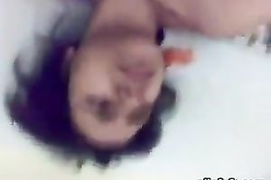 Full bodied Indian hoe with natural large billibongs is pounded unfathomable in her cum-hole