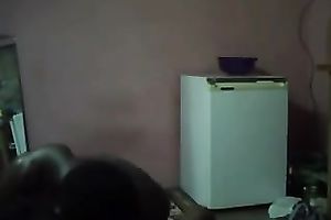 Beautiful dark hottie enjoys sex in the standing position