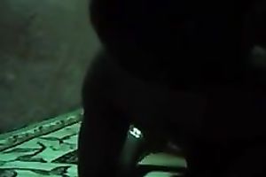 Beautiful dark hottie enjoys sex in the standing position