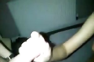 Slim whore sucks my penis in my bedroom as I enslave her on my cell phone