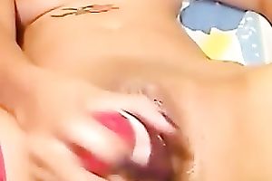 Stunning homemade solo clip with me fucking my bawdy cleft with a sex toy