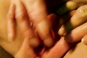 Homemade solo movie with me playing with my oversized clitoris