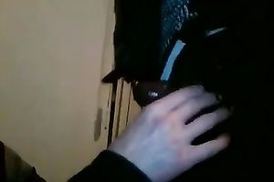 Amateur milf enjoys engulfing my dark dong in homemade movie