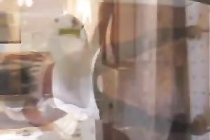 This sassy lalin girl loves to go wild in front of the mirror