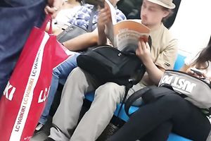 Sporty charmer sitting contrary me was so freaking sexy