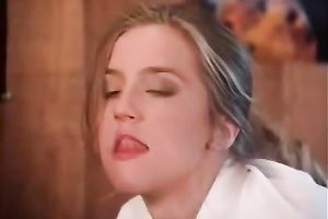 Not each white wife knows how to engulf a schlong but this gal is a dick engulfing expert