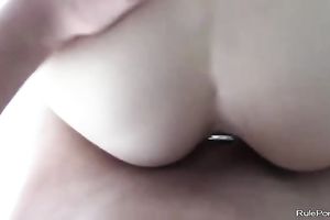 My insane GF is riding my shlong with a ass plug in her butt