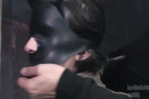 Bound brunette hair Marina enjoys getting her cookie toyed