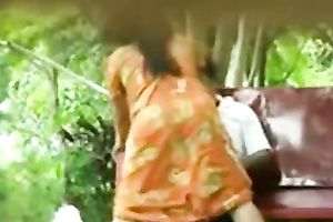 Hidden cam episode with an exotic slut riding a jock outdoors