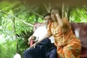 Hidden cam episode with an exotic slut riding a jock outdoors