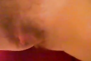 My black cock sluts shows her shaggy love tunnel to me and lets me drill it