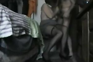 My obese slutwife wearing pantyhose acquires her twat slammed by me