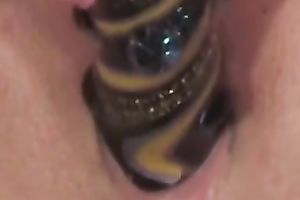 I love to drill my wet snatch with my glass sex tool in front of a camera