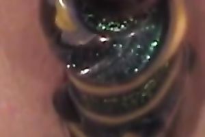 I love to drill my wet snatch with my glass sex tool in front of a camera