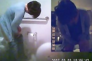 Twin web camera series featuring non-professional Korean hotties in latrine