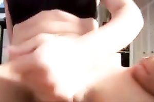 Sexy chick wearing hot undies laps on her boyfriend as this guy films her