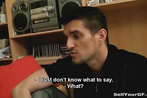 Cock crazed redhead with petite titties gives her stud a valuable irrumation