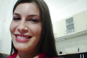 Awesome Czech dirty slut wife manages to milk a wang on her face