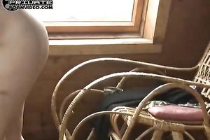 Hot oral-stimulation and rear banging scene with a brown-haired milf
