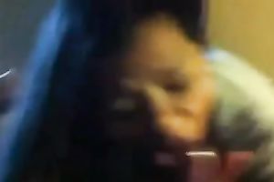 Chubby dark skin whore blows my dark weenie on POV sex film