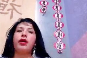 Sexy Latina coed in short petticoat shows off her big boobs