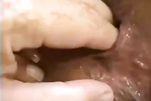 My slender husband receives her arsehole toyed and fisted by me