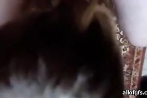 Horny blonde gets on her knees and shows what weenie worship is all about