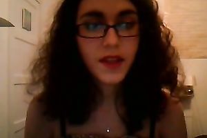 Charming brunette hair Married slut shows her bushy armpits for the livecam